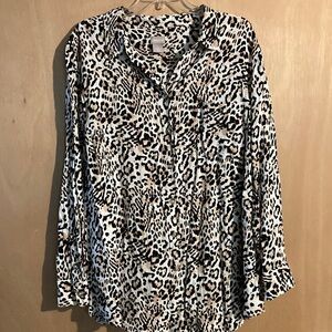 Chico’s Women’s Leopard Print Blouse
